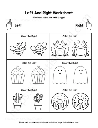 Left And Right Worksheet