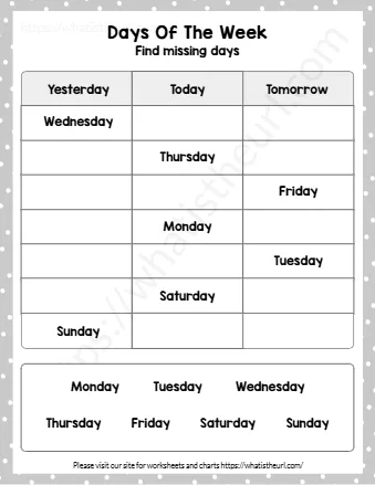 Days Of The Week