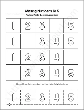 Missing Numbers To 5