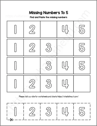 Missing Numbers To 5