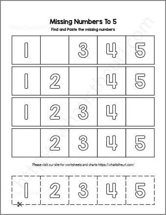 Missing Numbers To 5
