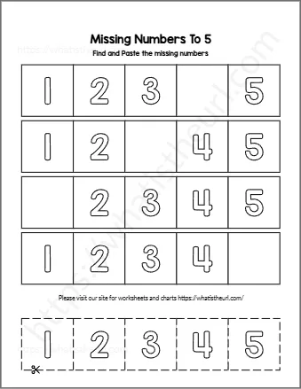 Missing Numbers To 5