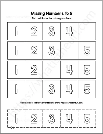 Missing Numbers To 5