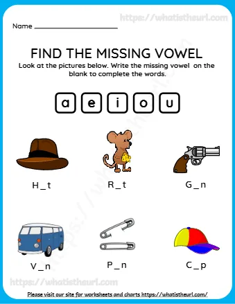 Find The Missing Vowel
