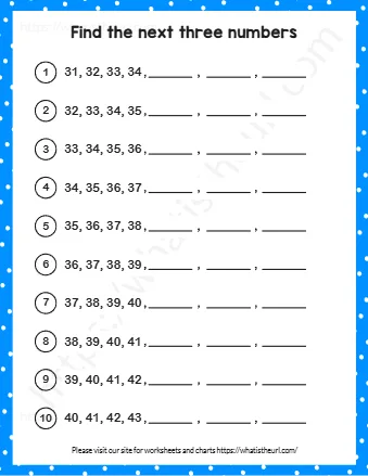 Find The Next Three Numbers