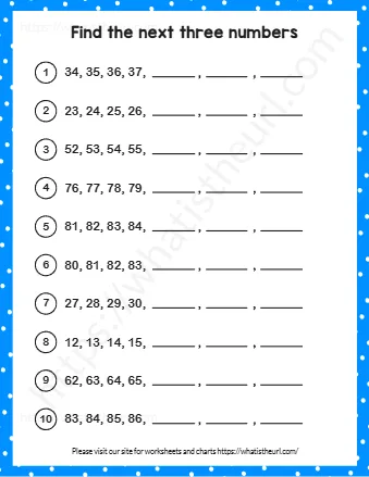 Find The Next Three Numbers