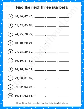 Find The Next Three Numbers