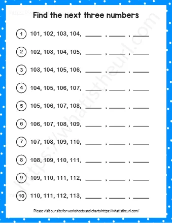 Find The Next Three Numbers