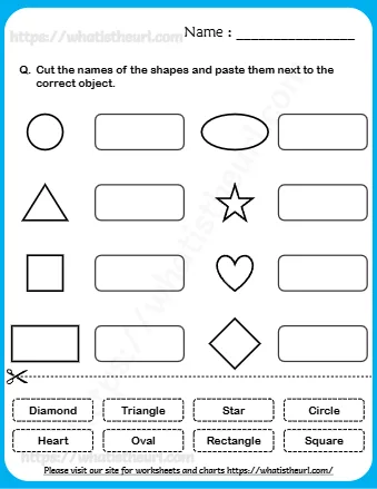 Find The Shape Names Worksheet