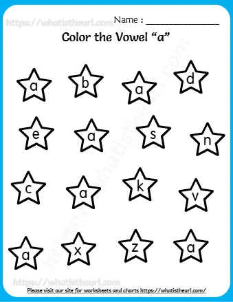 Color The Vowel A B