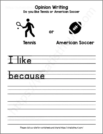 Free Opinion Writing Practice Worksheet - Do You Like Pizza Or Burger