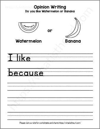 Free Opinion Writing Practice Worksheet - Do You Like Cupcake Or Donut