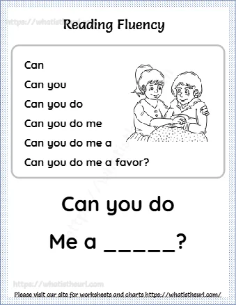 Free Reading Fluency Worksheets Exercise 34