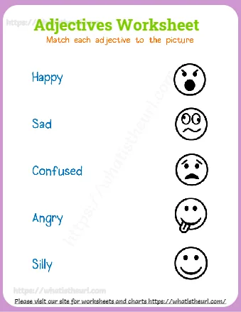 Adjectives Matching with Pictures