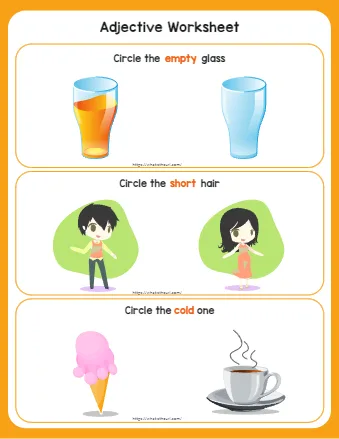 Adjectives Practice with Pictures