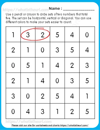 Pair Of Numbers To Make 5