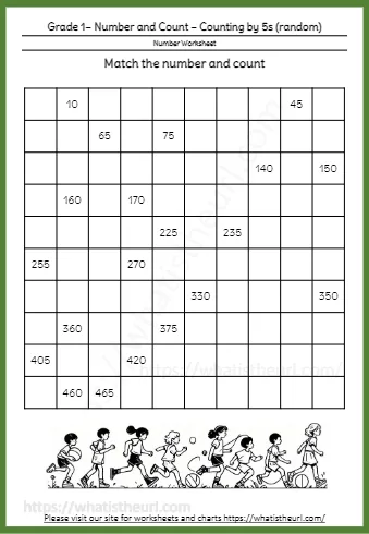 Grade 1 Number And Count Counting By 5s Random