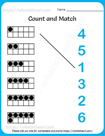 Count And Match 1 To 10 Worksheets For Grade 1