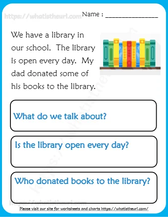We Have A Library In Our School The Library