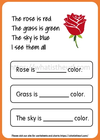 Reading comprehension for Grade 1 (A blue little fish, A white rose, Bob, and Our Teacher)