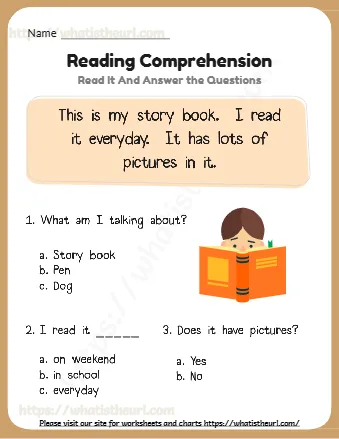 Grade 1 Reading Comprehension Worksheets Reading Practice 1