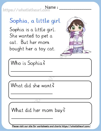 Grade 1 Reading Comprehension Worksheets Worksheet Set 6