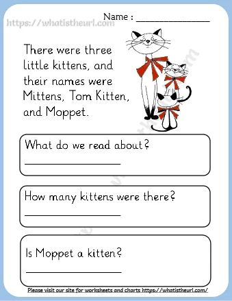 Grade 1 Reading Comprehension Worksheets Worksheet Set 7