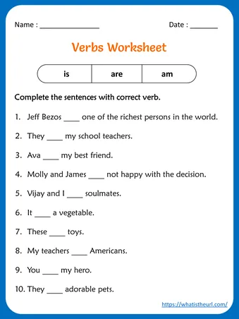 Grade 1 Verbs Worksheets (30)