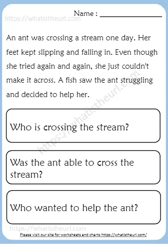 An Ant Was Crossing A Stream One Day Her