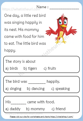 One Day A Little Red Bird