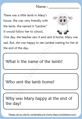 There Was A Little Lamb In Mary S