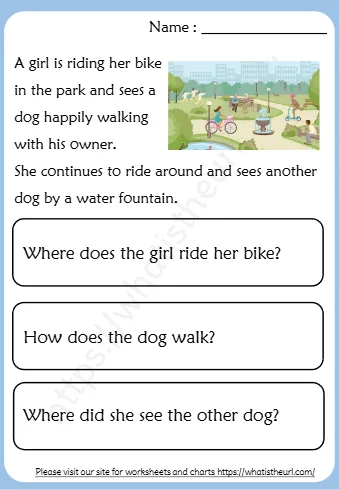 A Girl Is Riding Her Bike
