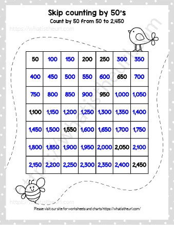 Skip Counting By 50's