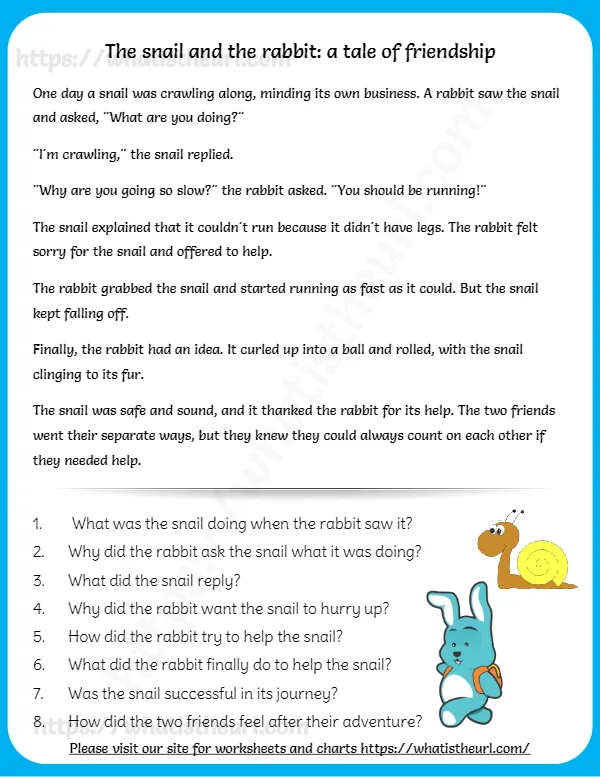 The Snail And The Rabbit A Tale Of Friendship