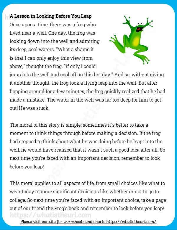 A Lesson In Looking Before You Leap