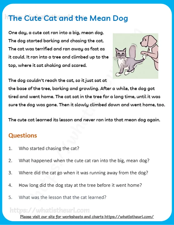 One Day A Cute Cat Ran Into A Big Mean Dog