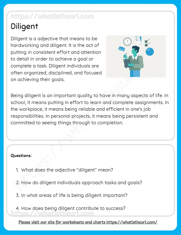 Diligent Is A Adjective That Means To Be