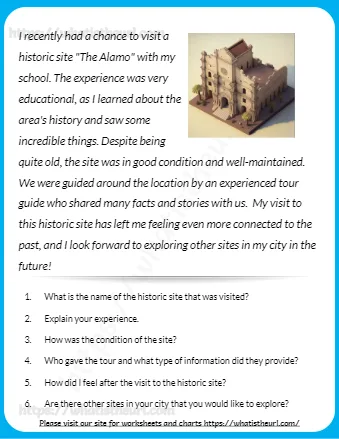 Visiting The Alamo, Visiting an Agricultural Farm, Public Transportation Hubs, Scientific Research Labs