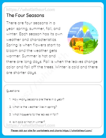 The Four Seasons, The Five Senses, The Continents, The Human Body
