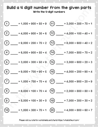 Build A 4 Digit Number From The Given Parts