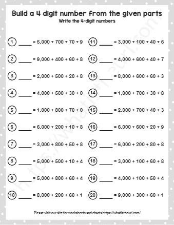 Build A 4 Digit Number From The Given Parts
