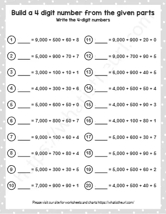 Build A 4 Digit Number From The Given Parts