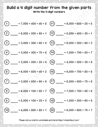 Build A 4 Digit Number From The Given Parts