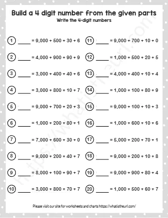Build A 4 Digit Number From The Given Parts
