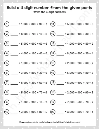 Build A 4 Digit Number From The Given Parts