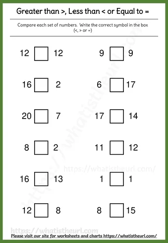 Greater Than, Less Than or Equal To Worksheets - <img src="https://whatistheurl.com/wp-content/uploads/2020/04/greater-tha