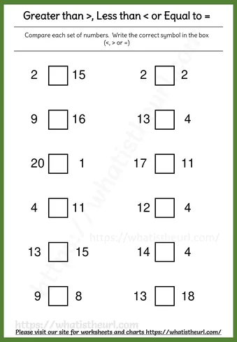 Greater Than, Less Than or Equal To Worksheets - <img src="https://whatistheurl.com/wp-content/uploads/2020/04/greater-tha
