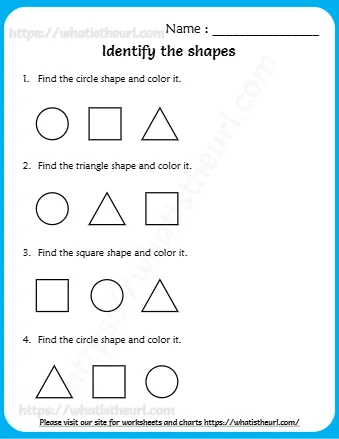 Find The Triangle Shape And Color It