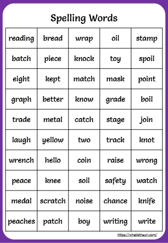 Important Spelling Words For Grade 3 Spelling Words Readingbreadwrap Oilstamp