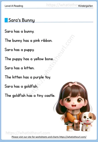 Kindergarten Reading Passages Worksheets - Kg Level A Reading Passages